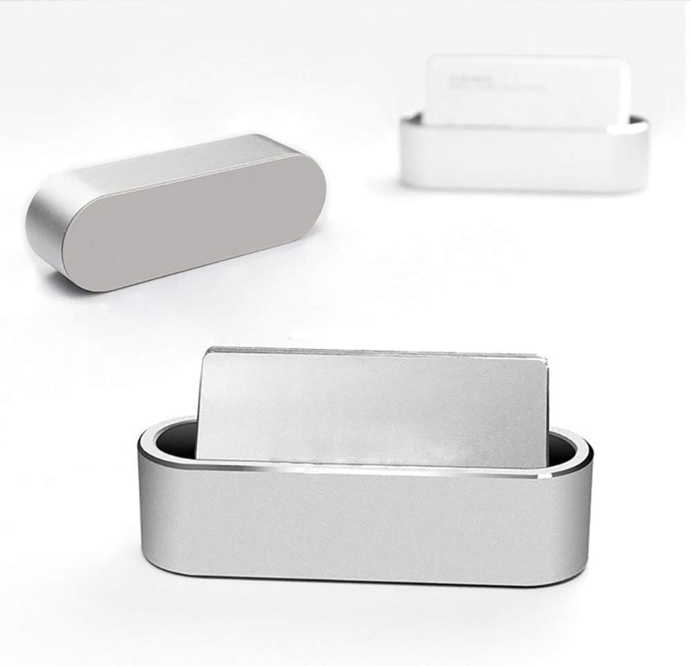 fuxunamz Aluminium Business Card Stand, Silver, Elegant Design, Durable, Holds 50 Cards, Office Display Stand, Card Organizer - Image 4