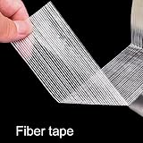 MEETOZ Transparent Filament Tape 3 Rolls 2 Inch x 60 Yds Heavy Duty Fiberglass view 7