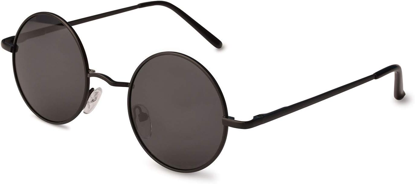 TrendyMate John Lennon Retro Round Polarized Hippie Sunglasses Small Circle Steampunk Sun Glasses