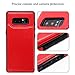Galaxy Note 8 Wallet Case, MMHUO Premium PU Leather Galaxy Note 8 Case with Credit Card Holder Double Magnetic Buttons Flip Shockproof Protective Cover Samsung Galaxy Note 8 - Red