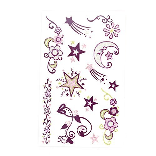 Amazoncom Edealmax Fleur Moon Star Motif Lady Body Art