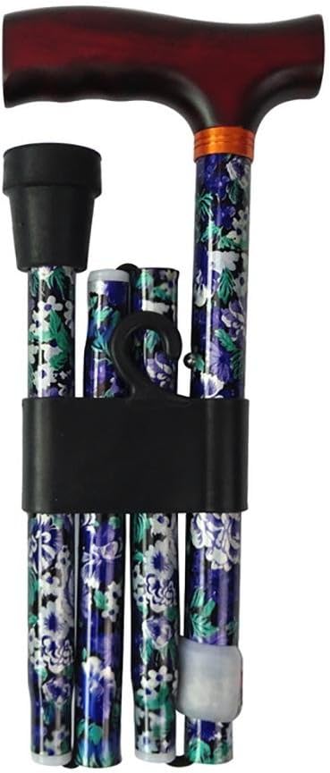 G&M Leopard Printed Color Printing Aluminum Wood Handle Folding Crutches Walking Stick Al Penstock