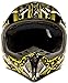 Adult Offroad Helmet Goggles Gloves Gear Combo Yellow Splatter (Medium)