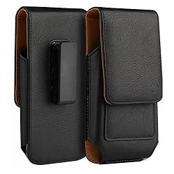 Leather Case Pouch Vertical Wallet Black Compatible