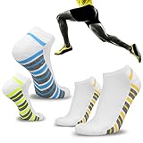 Zisuper Men’s 3 Pack Athletic No Show Running Socks Cushioned Low Cut Sport Sock