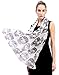 Lina & Lily Sugar Skull Print Women's Infinity Scarf Lightweight (White)