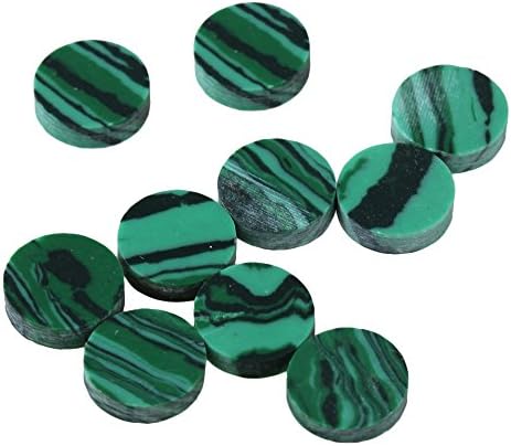 Yibuy 6.2x1.6mm Green Malachite Guitar Dots Inlay for Guitar Set of 10