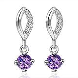 Women's Fashion Silver Plated Crystal Rhinestone Hoop Hook Earrings