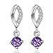 Women's Fashion Silver Plated Crystal Rhinestone Hoop Hook Earrings