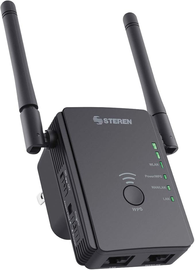 Steren COM-8200 Repetidor Wifi de Alto Alcance 300Mbps: Amazon.com.mx ...