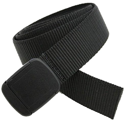 Big & Tall Hiker Web Belt Made in USA by Thomas Bates (Black)