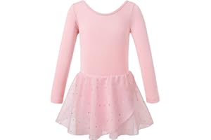 Dancer queen Ballet Leotards for Girls Dance Leotard with Sparkles Tutu for 3-9 Years Old Girl