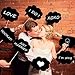 iBuy365 1 12 Set of 10pcs DIY Photo Booth Signs Photobooth Props Speech Bubbles on a Stick for Wedding or Engagement or Bridal Shower Party Decoration