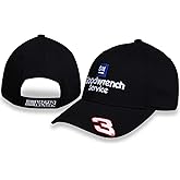 Dale Earnhardt Sr #3 on Brim GM Goodwrench Service Plus Adult Swoosh Sponsor Nascar Hat All Black