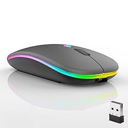 Wireless Bluetooth Mouse,LED Dual Mode Rechargeable
