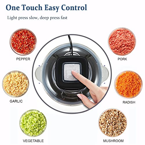 LINKChef Food Chopper Electric, 5 Cup Mini Food Processor Stainless Steel, Small Meat Grinder
