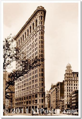 Amazon フラットアイアンビルディングセピア ニューヨーク X 28インチ アートジークレー写真プリントポスター イゴール マロラトスキー作 アートフレーム ポスター オンライン通販