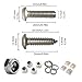 Aootf License Plate Screws- Anti Theft Car Plate Screws Bolts, Stainless Steel Security Fasteners Hardware for Front Rear Tag Plates, with Black Chrome Caps