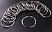 Shapenty 3 Inch Large Metal Scrapbooking Book Binding Rings Bulk Paper Photo Card Organization Loose Leaf Binder Ring Clip Silver Openable Key Chain Ring, 20PCS