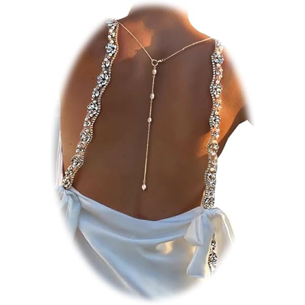 navy blue dress for baby girl Adorned Necklace Bridal Jewelry for Open Back Wedding Dress