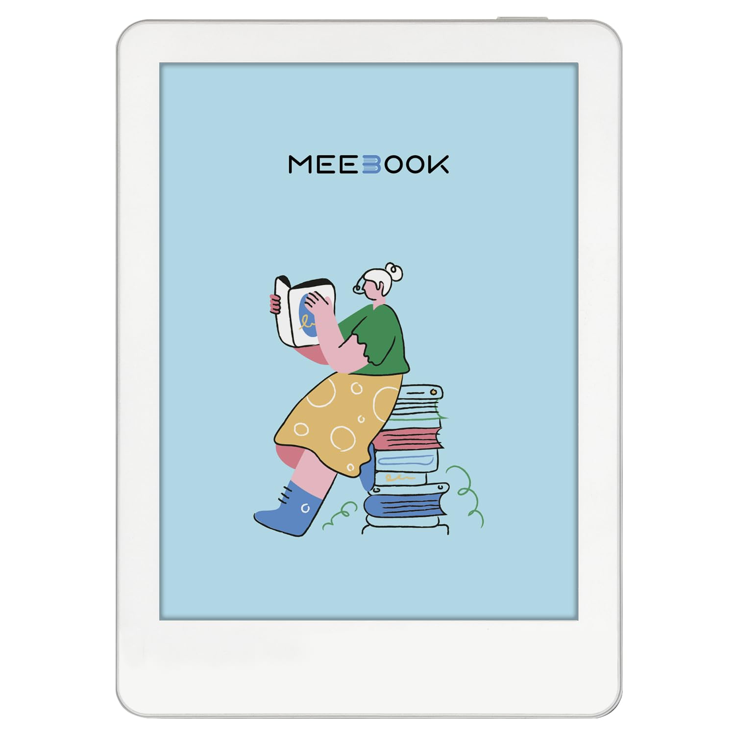MEEBOOK (likebook) Ebook reader[M6C],6”Kaleido E-ink Color Screen+ Quad core Cortex A55, 1.8GHz CPU + 3GB RAM+ 32GB Memory、Android 11、Wifi、Blutooth、support Micro SD/TF card, White