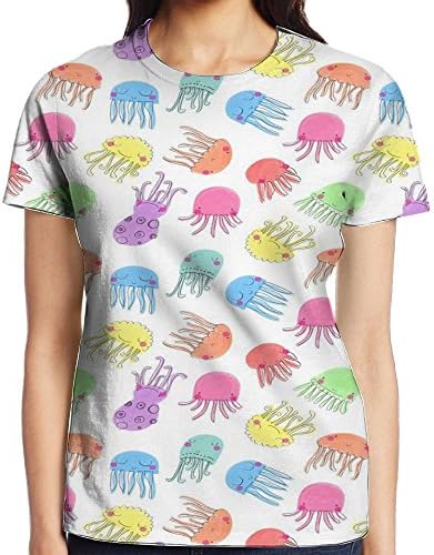 Scorpio Jellyfish Medusa Tanks Short Sleeve T-Shirt Hipster Soft For Ladies Gym