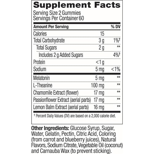 OLLY EXTRA STRENGTH SLEEP GUMMY, OCCASIONAL SLEEP SUPPORT SUPPLEMENT*, 5 MG MELATONIN, L-THEANINE, BLACKBERRY ZEN FLAVOR, 60 DAY SUPPLY – 120 COUNT (PACKAGING MAY VARY)