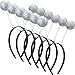 Blulu 6 Pieces Silver Martian Antenna Headband Alien Headband Boppers Head Boppers for Halloween Cosplay costume Party Decoration
