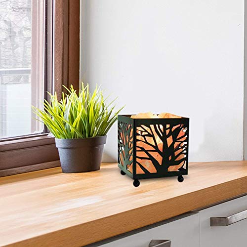 Himalayan Glow Natural Salt Lamp with Salt Chunks in Mosaic Design Metal Basket Night Light, Home D� - //coolthings.us