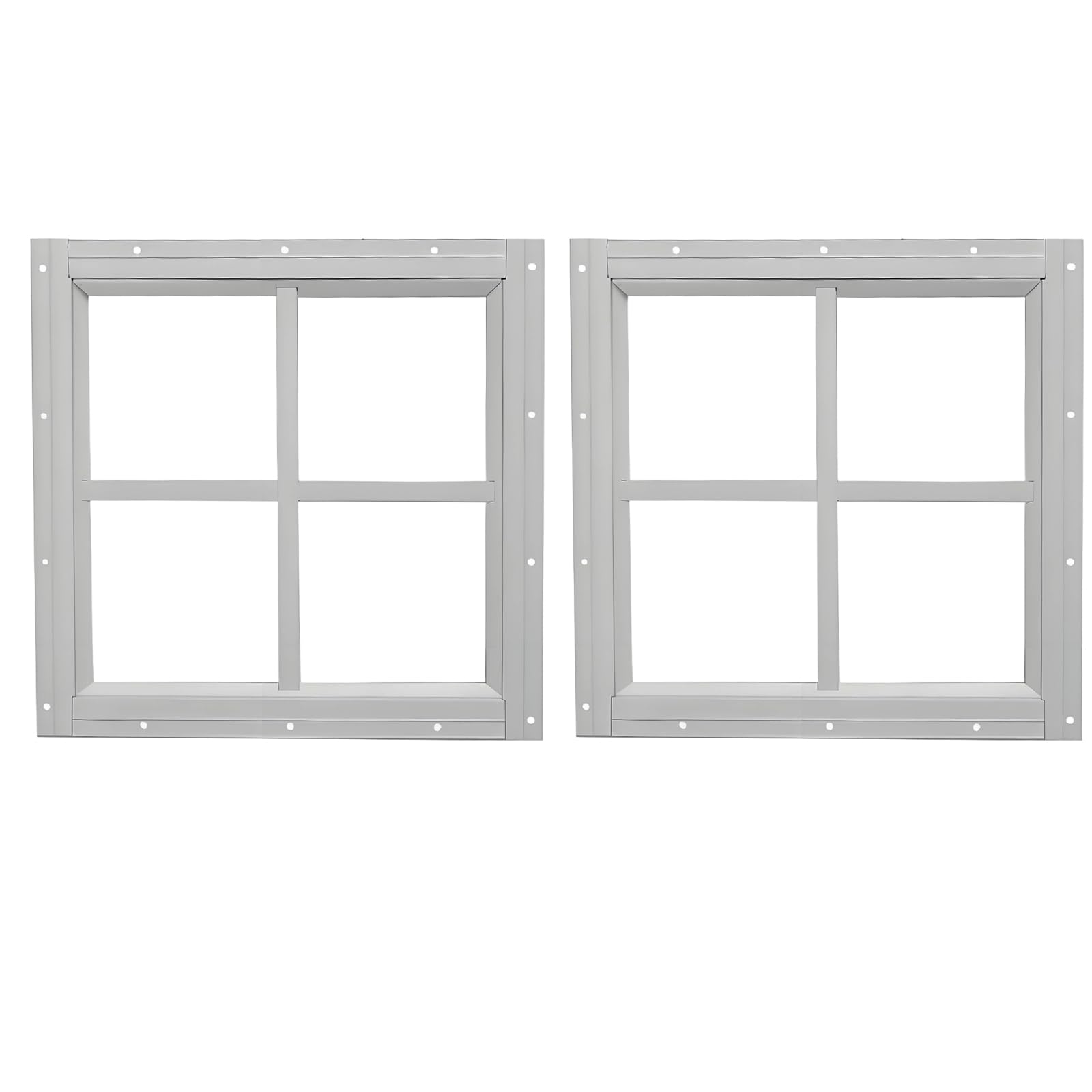 WRISIN 2 Pack Shed Windows 12" W x 12" H Flush