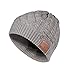 blueear Bluetooth Beanie Hat Bluetooh 5.2 Headphone Wireless Winter Knit Hats with Stereo Speaker and MIC 15 Hours Working Time for Outdoor Sports Grey
