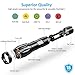 BYBLIGHT Pack of 4 LED Flashlights, 800 Lumen Ultra Bright LED Flashlight with 5 Modes, Zoomable, Waterproof, Handheld Small Flashlight for Outdoor Camping, Fishing and Hunting (Black)