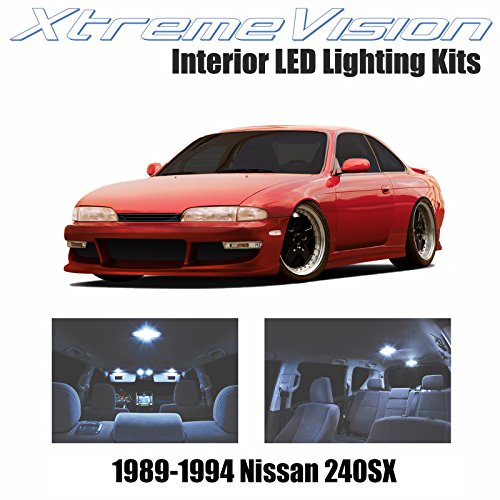 XtremeVision Nissan 240SX 1989-1994 (5 Pieces) Cool White Premium Interior LED Kit Package + Installation Tool