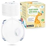 Dust Mask for Kids - 10 pack - Small Size N95 Particulate Respirator w/Exhalation Valve | Protection from dust, pollution, allergens, pollen, pet hair