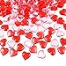 Tatuo 160 Pieces Acrylic Heart Decoration Valentine Gifts Heart Ornaments for Vase Fillers and Table Scatter, 0. 9 Inch(Red and Pink)