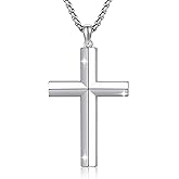 StoryEtain Cross Necklace for Men Women 925 Sterling Silver Crucifix Pendant Christian Jewelry Religious Gifts