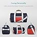 REYLEO Sports Gym Bag Small Travel Duffel Bag Water Resistant Bags with Leather Handle Color Blocking Design for Men Women RT02