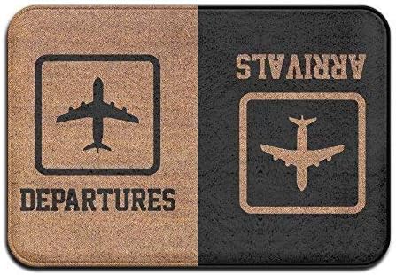 LUPNZ AKANT Arrivals Departures Cool 15.7 X 23.6 In Absorbent Non Slip Floor Rug Shoe Rug Funny Doormat Funny Door Mat Funny Doormats Quote Doormat Unique Doormat Funny Mat