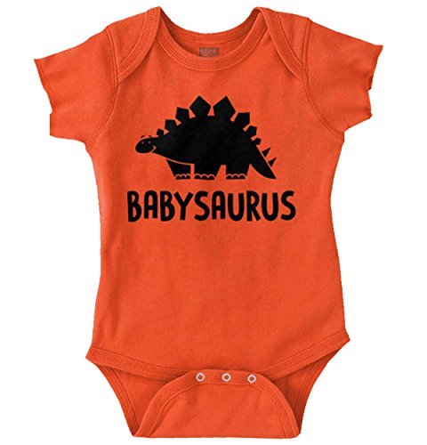 Babysaurus Cute Funny Dinosaur Infant Mommy Daddy T Rex Baby Onesie Bodysuit