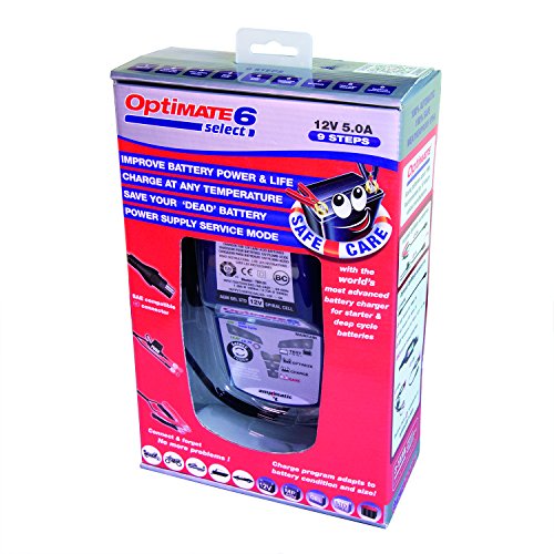 OptiMATE 6 Select, TM-191, 9-Step Battery Charger for 12V Starter and Deep Cycle Batteries