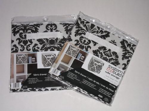 Amazon Com System Build Cube Storage Fabric Drawer Damask Pattern