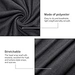 2 Pieces Stretch Head Wrap Scarf Stretchy Turban Long Hair Scarf Wrap Solid Color Soft Head Band Tie for Women