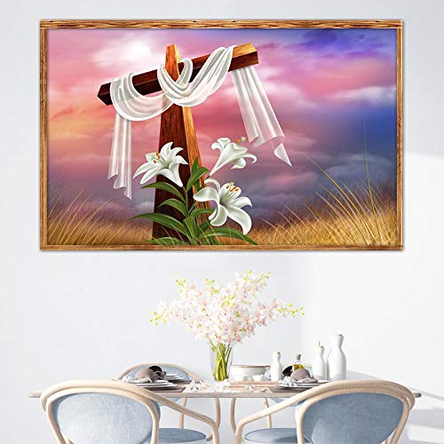 5D Diamond Painting Mosaic Making 5D DIY Full Drill Diamond Painting Cross Countryside Cross Stitch Embroider - Thumbnail 2