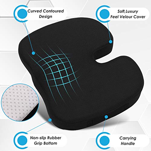 SUPA MODERN Car Seat Cushion for Office Chair Cushion&3D Lumbar Support