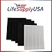 LifeSupplyUSA Complete Replacement Filter Set (1 True HEPA Air Cleaner Replacement Filter + 4 Carbon Filters) Compatible with Winix Size 17 Air Purifiers