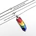 Gay pride pendant, handmade rainbow LGBTQ flag necklace, chainmail dragon scale charm