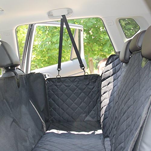 Luxury Dog Car Seat Covers For Rear Seat/Trunk All-round protection Waterproof Easy Cleaning Non-Slip Dog Seat Cover For Cars 55(in)51(in) Black Suitable for Most of Models