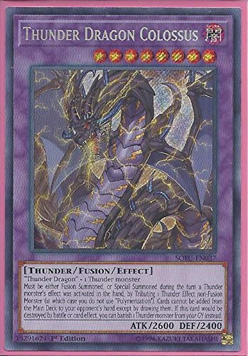 Yu-Gi-Oh! - Thunder Dragon Colossus - SOFU-EN037 - Soul Fusion - 1st Edition - Secret Rare