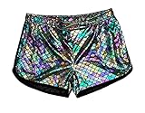 Mens Running Booty Shorts, Zippered Pockets, Rave