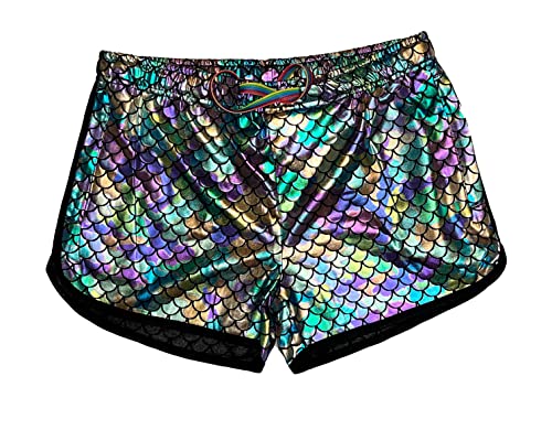 Mens Running Booty Shorts, Zippered Pockets, Rave